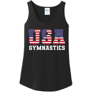 Gymnast Gymnastics Usa American Flag 4th Of July Ladies Essential Tank