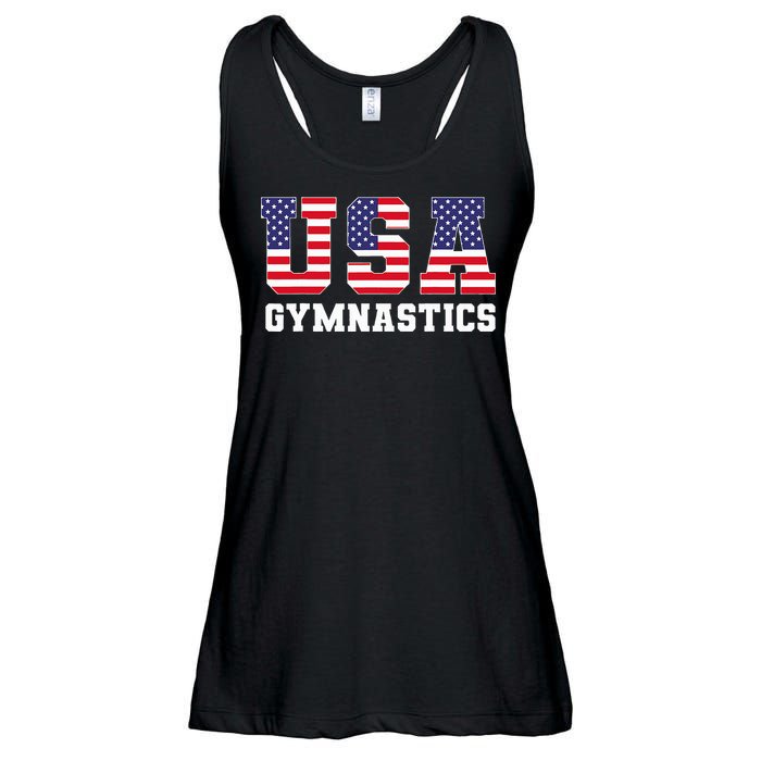 Gymnast Gymnastics Usa American Flag 4th Of July Ladies Essential Flowy Tank