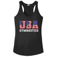 Gymnast Gymnastics Usa American Flag 4th Of July Ladies PosiCharge Competitor Racerback Tank