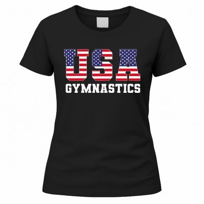 Gymnast Gymnastics Usa American Flag 4th Of July Women's T-Shirt