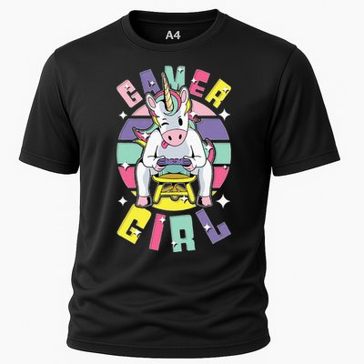 Gamer Girl Unicorn Cooling Performance Crew T-Shirt