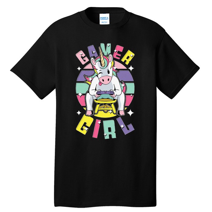 Gamer Girl Unicorn Tall T-Shirt