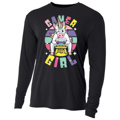 Gamer Girl Unicorn Cooling Performance Long Sleeve Crew