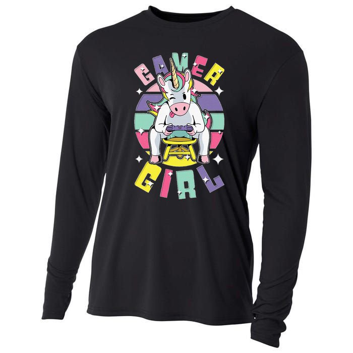 Gamer Girl Unicorn Cooling Performance Long Sleeve Crew