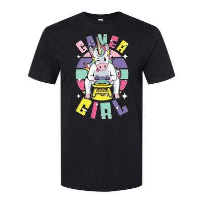 Gamer Girl Unicorn Softstyle CVC T-Shirt