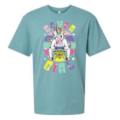 Gamer Girl Unicorn Sueded Cloud Jersey T-Shirt