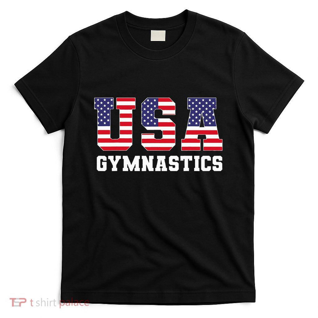 Gymnast Gymnastics Usa American Flag T-Shirt