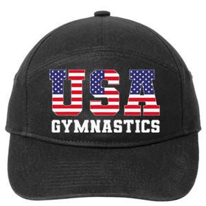 Gymnast Gymnastics Usa American Flag 7-Panel Snapback Hat