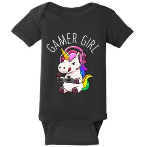 Gamer Girl Unicorn Gaming Cute Video Game Gift Baby Bodysuit