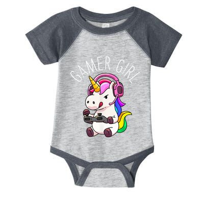 Gamer Girl Unicorn Gaming Cute Video Game Gift Infant Baby Jersey Bodysuit