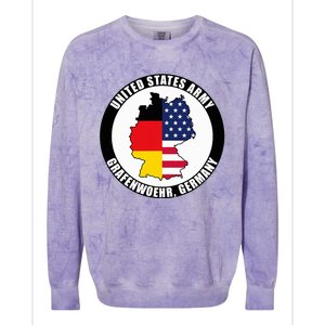 Grafenwoehr Germany United States Army Military Veteran Gift Colorblast Crewneck Sweatshirt