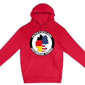 Grafenwoehr Germany United States Army Military Veteran Gift Premium Pullover Hoodie