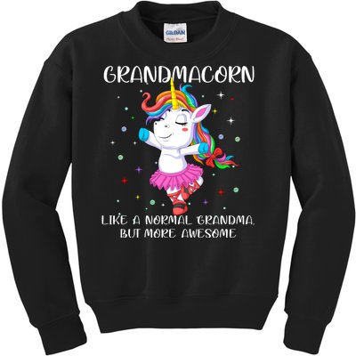 Grandmacorn Grandma Unicorn Kids Sweatshirt