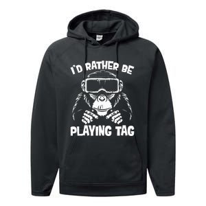 Gorilla Gaming Vr Gamer Funny Meme Performance Fleece Hoodie