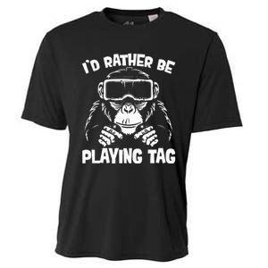 Gorilla Gaming Vr Gamer Funny Meme Cooling Performance Crew T-Shirt