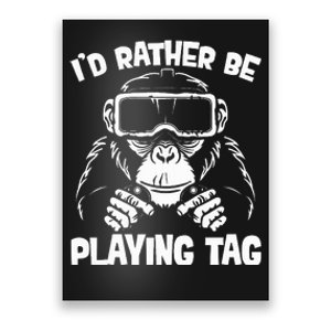 Gorilla Gaming Vr Gamer Funny Meme Poster