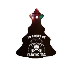 Gorilla Gaming Vr Gamer Funny Meme Ceramic Tree Ornament