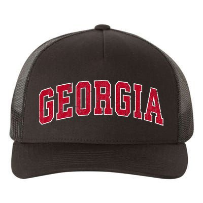 Georgia GA Vintage Sports Design Yupoong Adult 5-Panel Trucker Hat