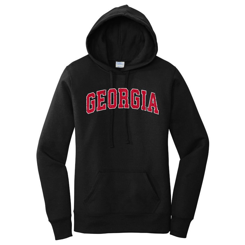 Georgia GA Vintage Sports Design Women's Pullover Hoodie