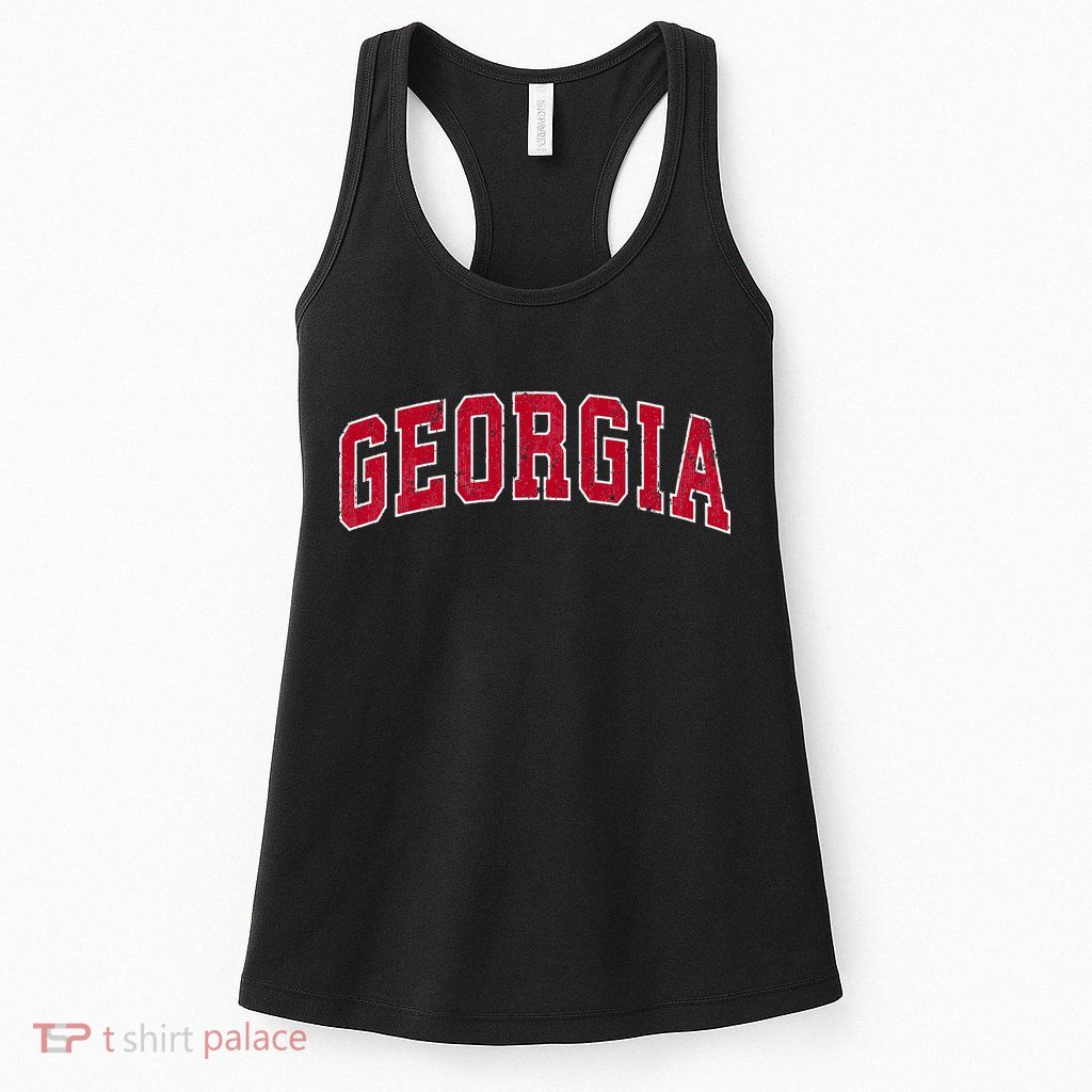 Georgia GA Vintage Sports Design Womens Tank Top