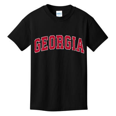 Georgia GA Vintage Sports Design Kids T-Shirt