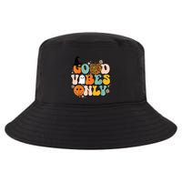 Groovy Good Vibes Only Pumpkin Ghost Spooky Season Halloween Funny Gift Cool Comfort Performance Bucket Hat