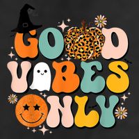 Groovy Good Vibes Only Pumpkin Ghost Spooky Season Halloween Funny Gift Cool Comfort Performance Bucket Hat