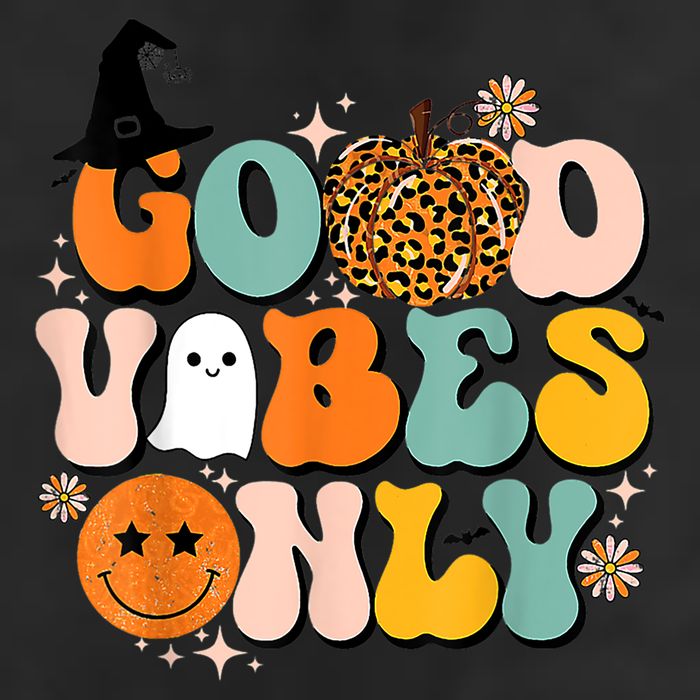 Groovy Good Vibes Only Pumpkin Ghost Spooky Season Halloween Funny Gift Cool Comfort Performance Bucket Hat