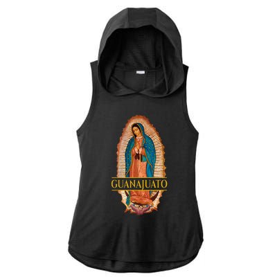 Guanajuato Guanajuatense Virgen De Guadalupe Mexican State Ladies PosiCharge Tri-Blend Wicking Draft Hoodie Tank