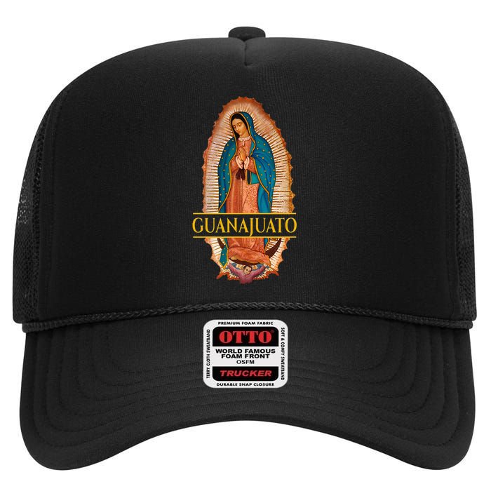 Guanajuato Guanajuatense Virgen De Guadalupe Mexican State High Crown Mesh Back Trucker Hat