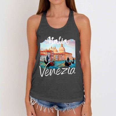 Great Gift Venice Souvenir Venice Italy Women's Knotted Racerback Tank