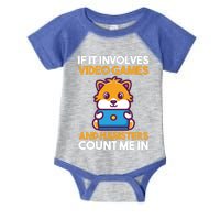 Games Gamer Video Games Hamster Cool Gift Infant Baby Jersey Bodysuit