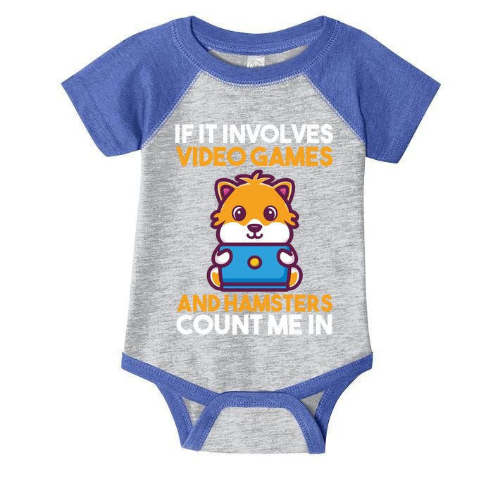 Games Gamer Video Games Hamster Cool Gift Infant Baby Jersey Bodysuit