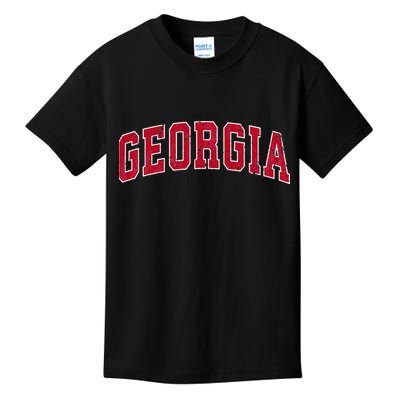 Georgia GA Vintage Sports Design Red Design Swea Kids T-Shirt