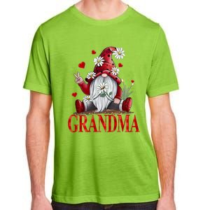 Grandma Gift Valentine Gnome Hippie Beetle Daisy Flower Gnome Gift Adult ChromaSoft Performance T-Shirt