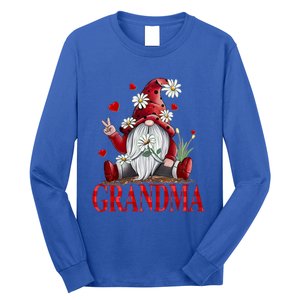 Grandma Gift Valentine Gnome Hippie Beetle Daisy Flower Gnome Gift Long Sleeve Shirt