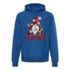 Grandma Gift Valentine Gnome Hippie Beetle Daisy Flower Gnome Gift Premium Hoodie