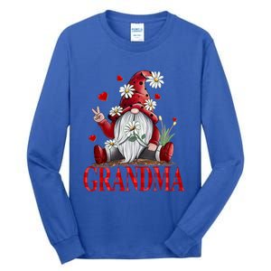 Grandma Gift Valentine Gnome Hippie Beetle Daisy Flower Gnome Gift Tall Long Sleeve T-Shirt