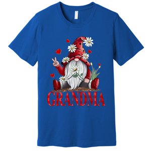 Grandma Gift Valentine Gnome Hippie Beetle Daisy Flower Gnome Gift Premium T-Shirt