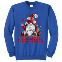 Grandma Gift Valentine Gnome Hippie Beetle Daisy Flower Gnome Gift Tall Sweatshirt