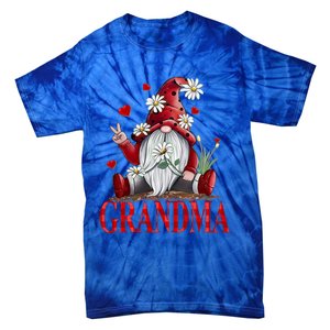 Grandma Gift Valentine Gnome Hippie Beetle Daisy Flower Gnome Gift Tie-Dye T-Shirt