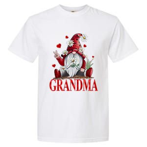 Grandma Gift Valentine Gnome Hippie Beetle Daisy Flower Gnome Gift Garment-Dyed Heavyweight T-Shirt