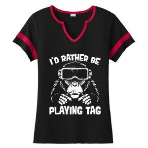 Gorilla Gaming Vr Gamer Ladies Halftime Notch Neck Tee