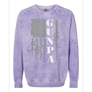 Gunpa Grandpa With Guns Like A Normal Grandpa But More Fun Colorblast Crewneck Sweatshirt