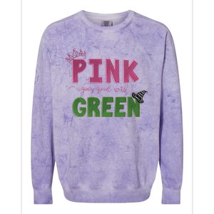 Goes Good With Green Colorblast Crewneck Sweatshirt