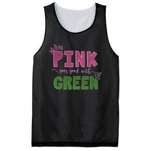 Goes Good With Green Mesh Reversible Basketball Jersey Tank