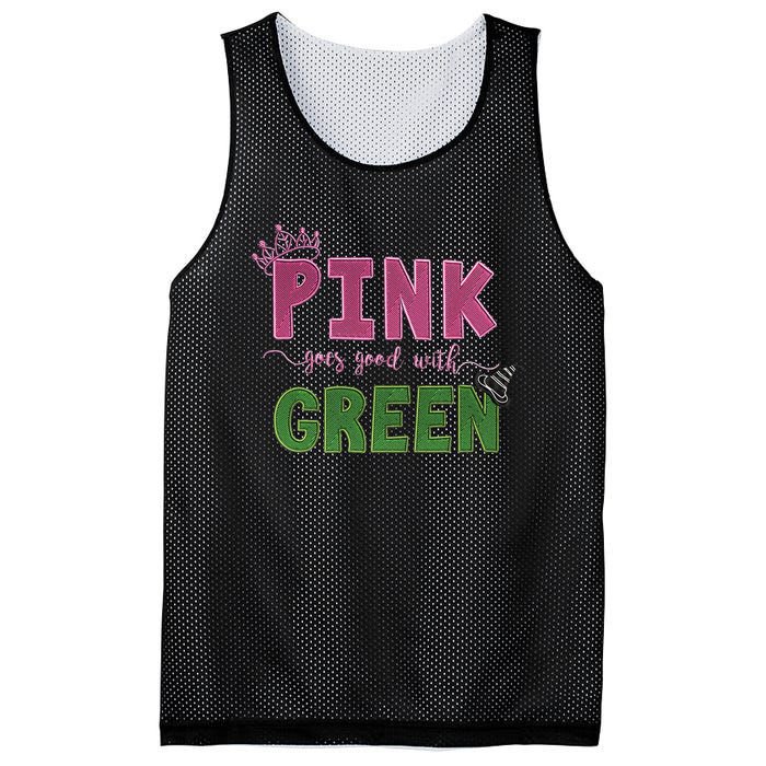 Goes Good With Green Mesh Reversible Basketball Jersey Tank