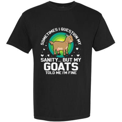 Goat Guidance Whimsical Sanity Check Garment-Dyed Heavyweight T-Shirt