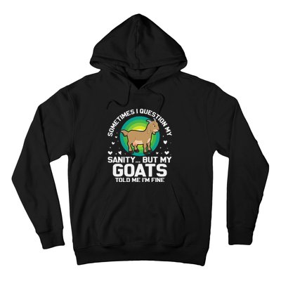 Goat Guidance Whimsical Sanity Check Hoodie