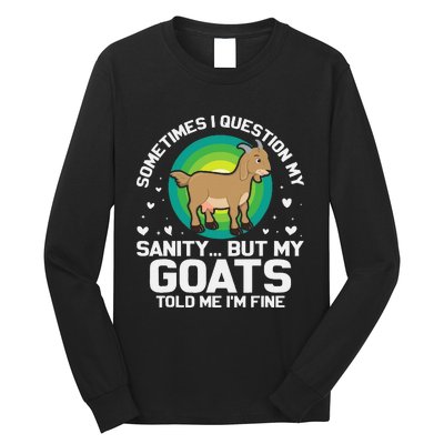 Goat Guidance Whimsical Sanity Check Long Sleeve Shirt